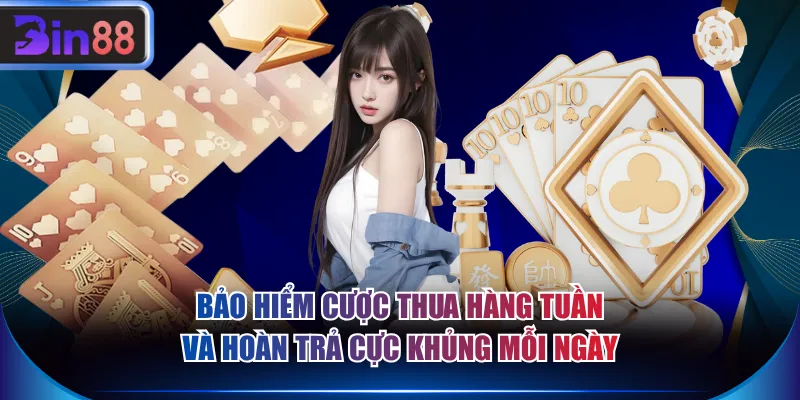 Bảo hiểm cược thua hàng tuần và hoàn trả cực khủng mỗi ngày