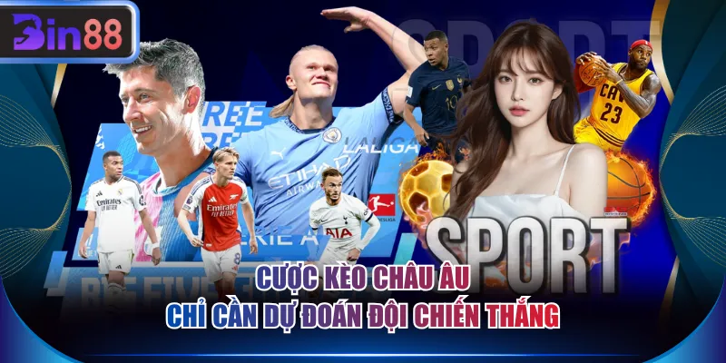 Cược kèo châu Âu chỉ cần dự đoán đội chiến thắng