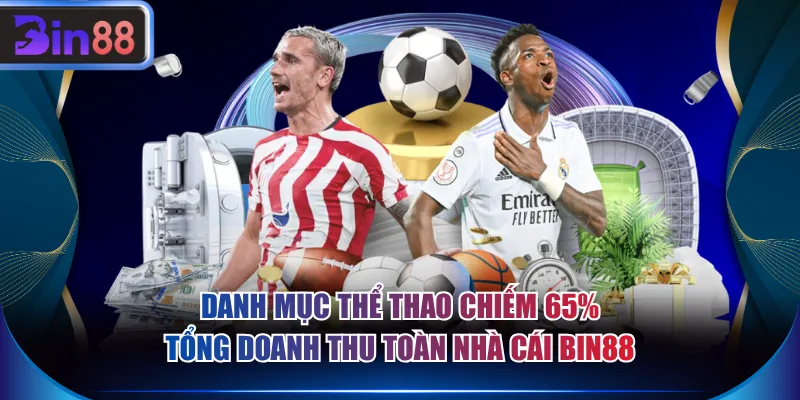 Danh mục thể thao chiếm 65% tổng doanh thu toàn nhà cái BIN88