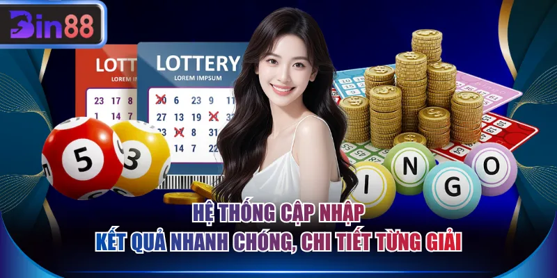 Hệ thống cập nhập kết quả nhanh chóng, chi tiết từng giải